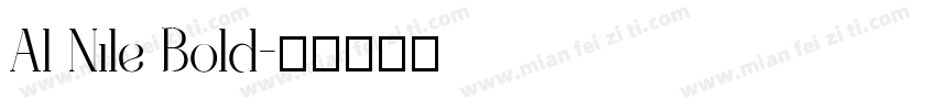 Al Nile Bold字体转换
